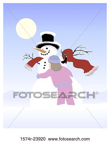 Snowman and Child Linda Braucht (20th C. American) Computer Graphics View Large Photo Image Stock Image - Snowman and Child Linda Braucht (20th C. American) Computer Graphics. Fotosearch