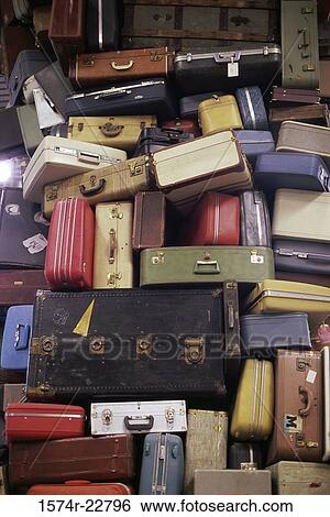Stack of suitcases View Large Photo Image Stock Photograph - Stack of suitcases. Fotosearch