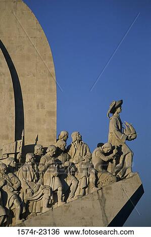 Statues on a building, Monument to the Discoveries, Lisbon, Portugal View Large Photo Image Stock Photograph - Statues on a building, Monument to the Discoveries, Lisbon, Portugal. Fotosearch