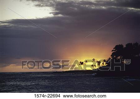Sunset at Poipu, Kauai, Hawaii, USA View Large Photo Image Picture - Sunset at Poipu, Kauai, Hawaii, USA. Fotosearch