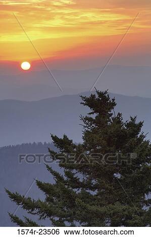 Sunset over the mountains, Great Smoky Mountains National Park, North Carolina, Tennessee, USA View Large Photo Image Stock Photograph - Sunset over the mountains, Great Smoky Mountains National Park, North Carolina, Tennessee, USA. Fotosearch