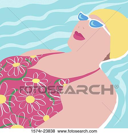 The Swimmer 2, Linda Braucht (20th C. American), Computer Graphics View Large Photo Image Stock Photo - The Swimmer 2, Linda Braucht (20th C. American), Computer Graphics. Fotosearch