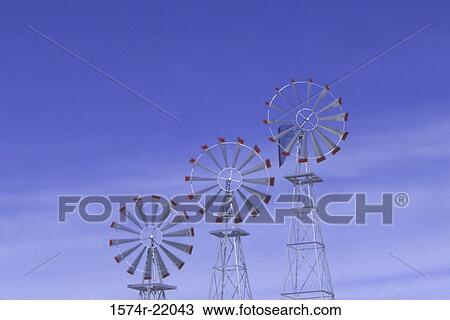 Three windmills, Colorado, USA View Large Photo Image Stock Image - Three windmills, Colorado, USA. Fotosearch
