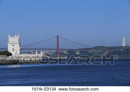 Tower on the waterfront, Belem Tower, Lisbon, Portugal View Large Photo Image Picture - Tower on the waterfront, Belem Tower, Lisbon, Portugal. Fotosearch