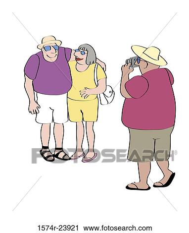 Stock Image - Typical Tourist 2 Linda Braucht (20th C. American) Computer Graphics. Fotosearch