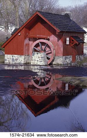 Water mill at Farmington, Michigan, USA View Large Photo Image Picture - Water mill at Farmington, Michigan, USA. Fotosearch