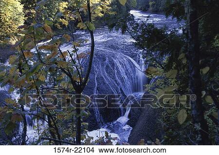 Waterfall at Potawatomi Falls, Michigan, USA View Large Photo Image Picture - Waterfall at Potawatomi Falls, Michigan, USA. Fotosearch