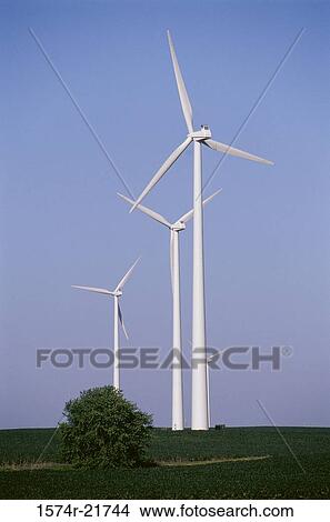 Wind Turbines on a field, Iowa, USA View Large Photo Image Picture - Wind Turbines on a field, Iowa, USA. Fotosearch