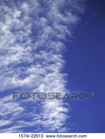 Wispy clouds in a blue sky View Large Photo Image Stock Image - Wispy clouds in a blue sky. Fotosearch