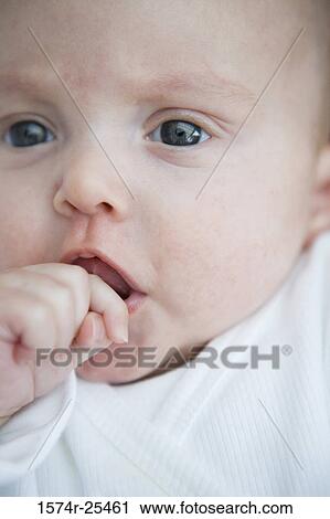 Stock Image - Close-up of a baby. Fotosearch