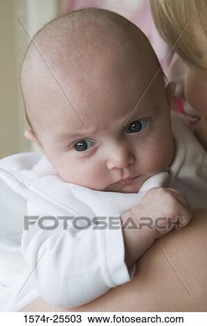 Stock Image - Close-up of a baby. Fotosearch