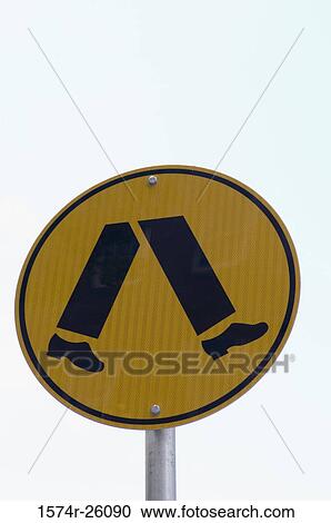 Close-up of a Pedestrian Crossing sign View Large Photo Image Stock Image - Close-up of a Pedestrian Crossing sign. Fotosearch