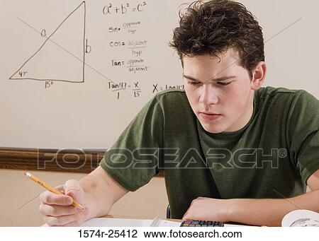 Close-up of a student thinking View Large Photo Image Stock Image - Close-up of a student thinking. Fotosearch