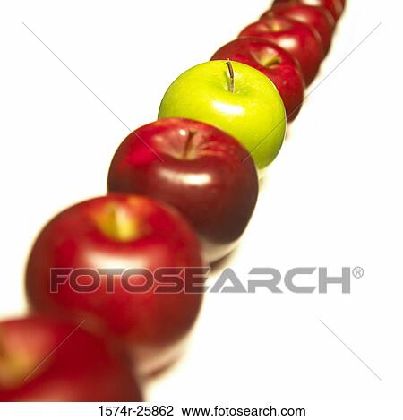 Close-up of apples in a row View Large Photo Image Stock Image - Close-up of apples in a row. Fotosearch