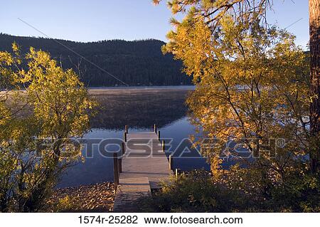 Dock on a lake, Donner Lake, Truckee, California, USA View Large Photo Image Stock Image - Dock on a lake, Donner Lake, Truckee, California, USA. Fotosearch