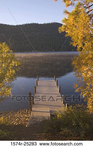 Dock on a lake, Donner Lake, Truckee, California, USA View Large Photo Image Stock Image - Dock on a lake, Donner Lake, Truckee, California, USA. Fotosearch