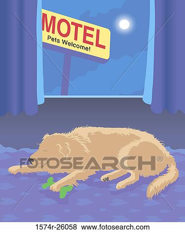 Stock Photo - Doggie Travel 5 Linda Braucht (b. 20th C. /American) Computer Graphics. Fotosearch