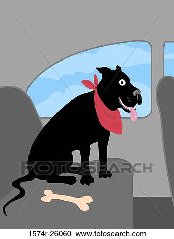 Stock Image - Doggie Travel 7 Linda Braucht (b. 20th C. /American) Computer Graphics. Fotosearch