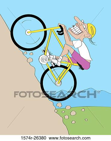 Stock Image - Mountain Biker 2 Linda Braucht (b. 20th C. /American) Computer graphics. Fotosearch