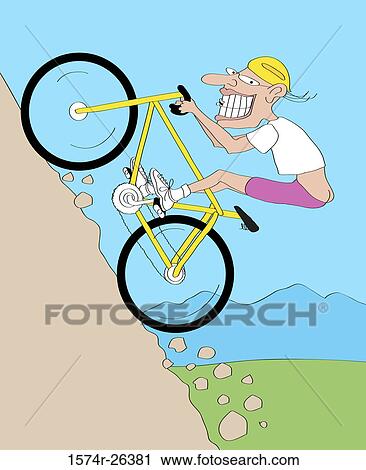 Stock Image - Mountain Biker 3 Linda Braucht (b. 20th C. /American) Computer graphics. Fotosearch