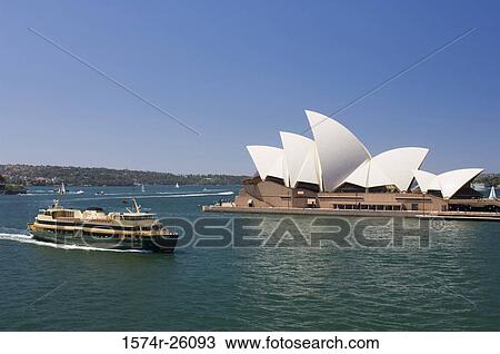 Stock Image - Opera house on the waterfront, Sydney Opera House, Sydney, Australia. Fotosearch