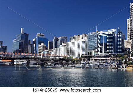 Skyscrapers on the waterfront, Darling Harbor, Sydney, Australia View Large Photo Image Stock Photo - Skyscrapers on the waterfront, Darling Harbor, Sydney, Australia. Fotosearch