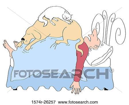 Stock Photo - Sleeping 4 Linda Braucht (b. 20th C. /American) Computer graphics. Fotosearch