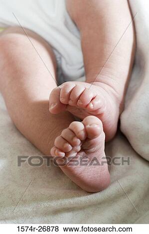 Close-up of a leg of a newborn baby View Large Photo Image Stock Photo - Close-up of a leg of a newborn baby. Fotosearch