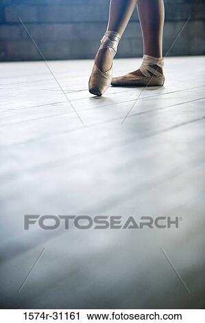 Low section of a ballet dancer standing on hardwood floor View Large Photo Image Stock Image - Low section of a ballet dancer standing on hardwood floor. Fotosearch