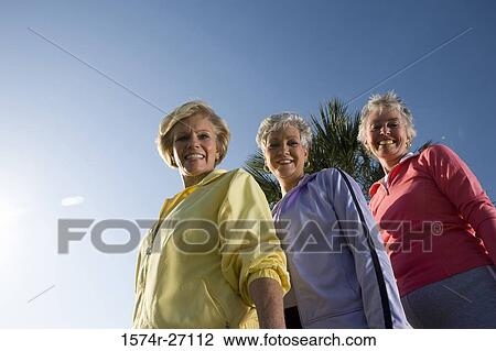 Portrait of cheerful senior women View Large Photo Image Stock Image - Portrait of cheerful senior women. Fotosearch