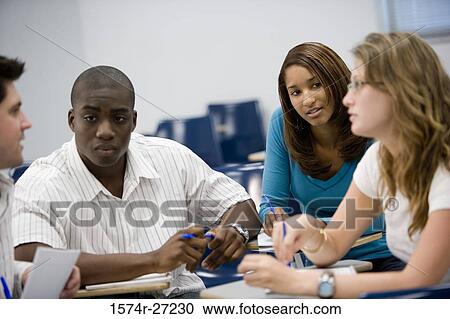 University students discussing in the classroom View Large Photo Image Stock Image - University students discussing in the classroom. Fotosearch