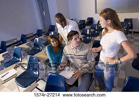 University students in discussion in the classroom View Large Photo Image Picture - University students in discussion in the classroom. Fotosearch