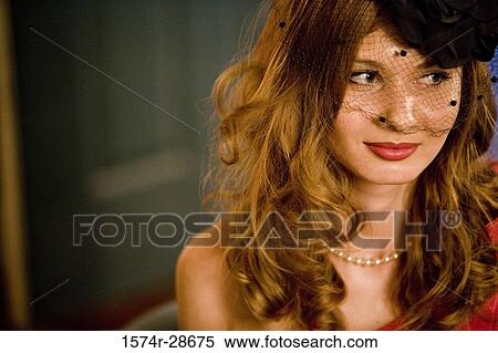 Stock Photography - Young prostitute wearing veil. Fotosearch