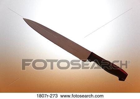 Close-up of a kitchen knife View Large Photo Image Stock Image - Close-up of a kitchen knife. Fotosearch
