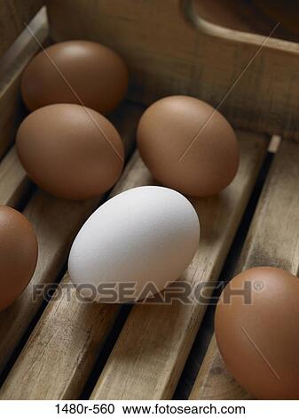 Close-up of eggs in a wooden basket View Large Photo Image Stock Image - Close-up of eggs in a wooden basket. Fotosearch