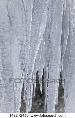 Close-up of Icicles formation View Large Photo Image Stock Photograph - Close-up of Icicles formation. Fotosearch