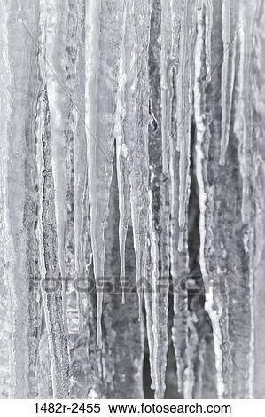 Stock Photography - Close-up of Icicles formation. Fotosearch
