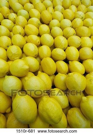 Close-up of lemons at a market stall View Large Photo Image Stock Image - Close-up of lemons at a market stall. Fotosearch