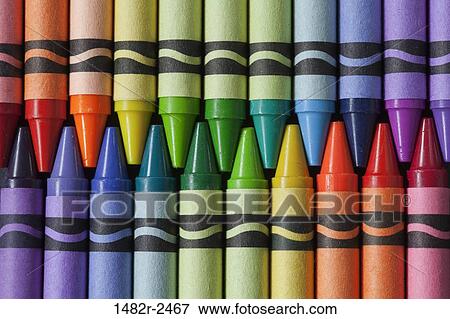 Crayons arranged in colors of a rainbow View Large Photo Image Stock Photo - Crayons arranged in colors of a rainbow. Fotosearch