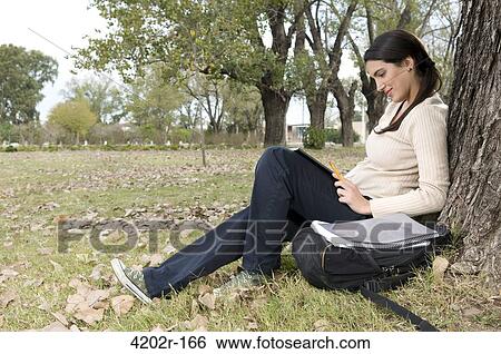 Female university student studying in campus View Large Photo Image Stock Photograph - Female university student studying in campus. Fotosearch