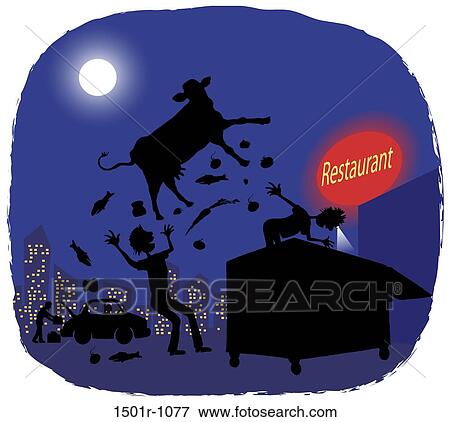 Freegans looking for food, illustration View Large Photo Image Stock Photo - Freegans looking for food, illustration. Fotosearch