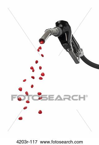 Gas pump nozzle spraying out red heart shape candies View Large Photo Image Stock Photo - Gas pump nozzle spraying out red heart shape candies. Fotosearch