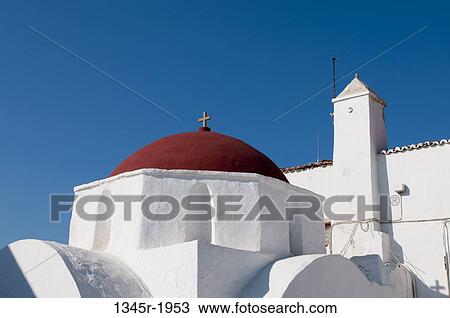 Low angle view of a church, Mykonos Town, Mykonos, Cyclades Islands, Greece View Large Photo Image Stock Image - Low angle view of a church, Mykonos Town, Mykonos, Cyclades Islands, Greece. Fotosearch