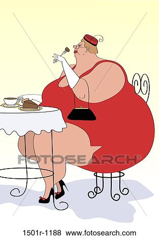 Overweight women having tea and cake View Large Photo Image Stock Photo - Overweight women having tea and cake. Fotosearch
