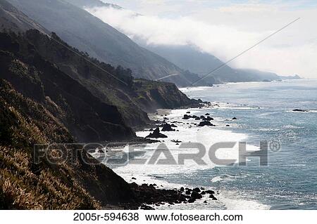 Pampas grass on cliffs at the coast, Kirk Creek, Big Sur, California, USA View Large Photo Image Stock Photo - Pampas grass on cliffs at the coast, Kirk Creek, Big Sur, California, USA. Fotosearch