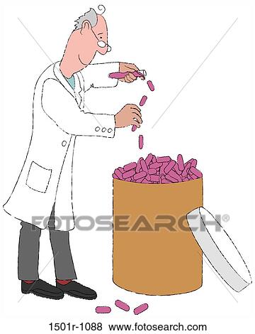 Stock Photo - Pharmacy Man, illustration. Fotosearch