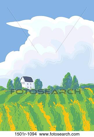Summerstorm, illustration View Large Photo Image Picture - Summerstorm, illustration. Fotosearch