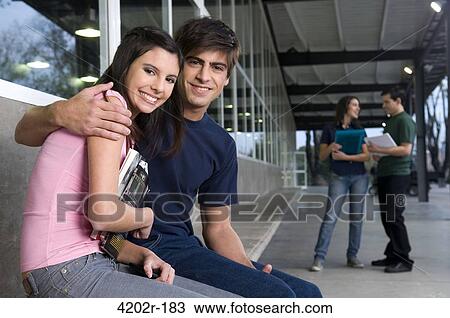 University students outside a university View Large Photo Image Stock Image - University students outside a university. Fotosearch