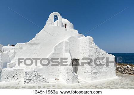 White church, Paraportiani Church, Mykonos Town, Mykonos, Cyclades Islands, Greece View Large Photo Image Stock Image - White church, Paraportiani Church, Mykonos Town, Mykonos, Cyclades Islands, Greece. Fotosearch