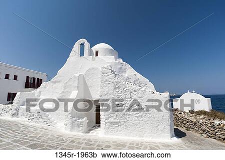 White church, Paraportiani Church, Mykonos Town, Mykonos, Cyclades Islands, Greece View Large Photo Image Stock Image - White church, Paraportiani Church, Mykonos Town, Mykonos, Cyclades Islands, Greece. Fotosearch